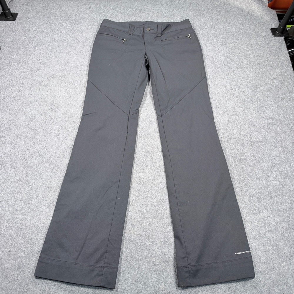Columbia Omni-Shield Womens Pants Size 4 Regular Black Hiking Outdoor Stretch